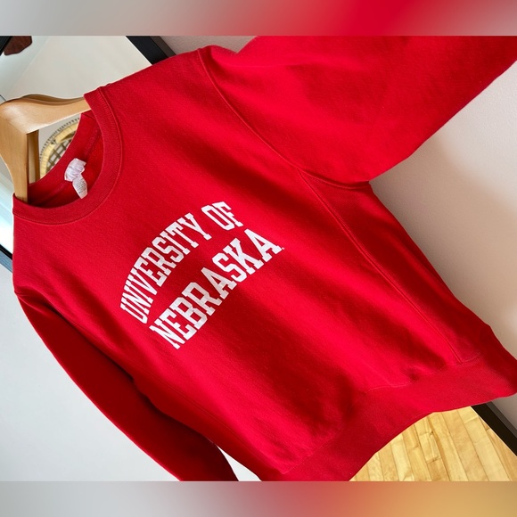 Vintage Y2K Champion Reverse Weave University of Nebraska crewneck sweater NCAA - Picture 9 of 12